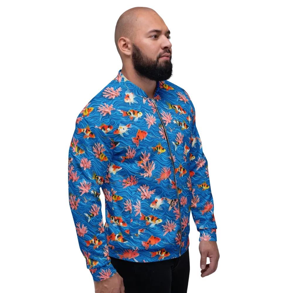 Neon Reef on Bomber Jacket — Right