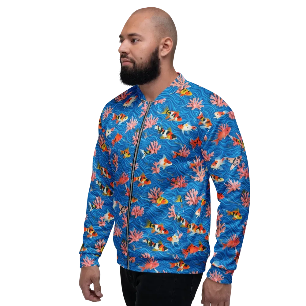 Neon Reef on Bomber Jacket — Left