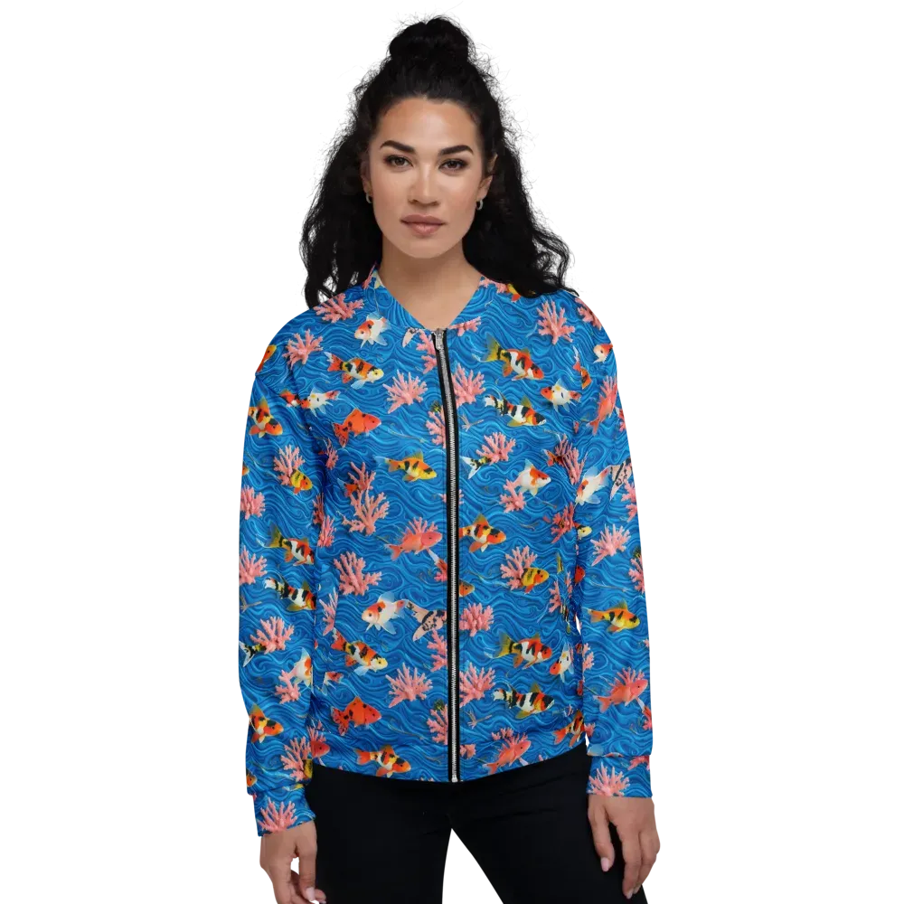 Neon Reef on Bomber Jacket — Front