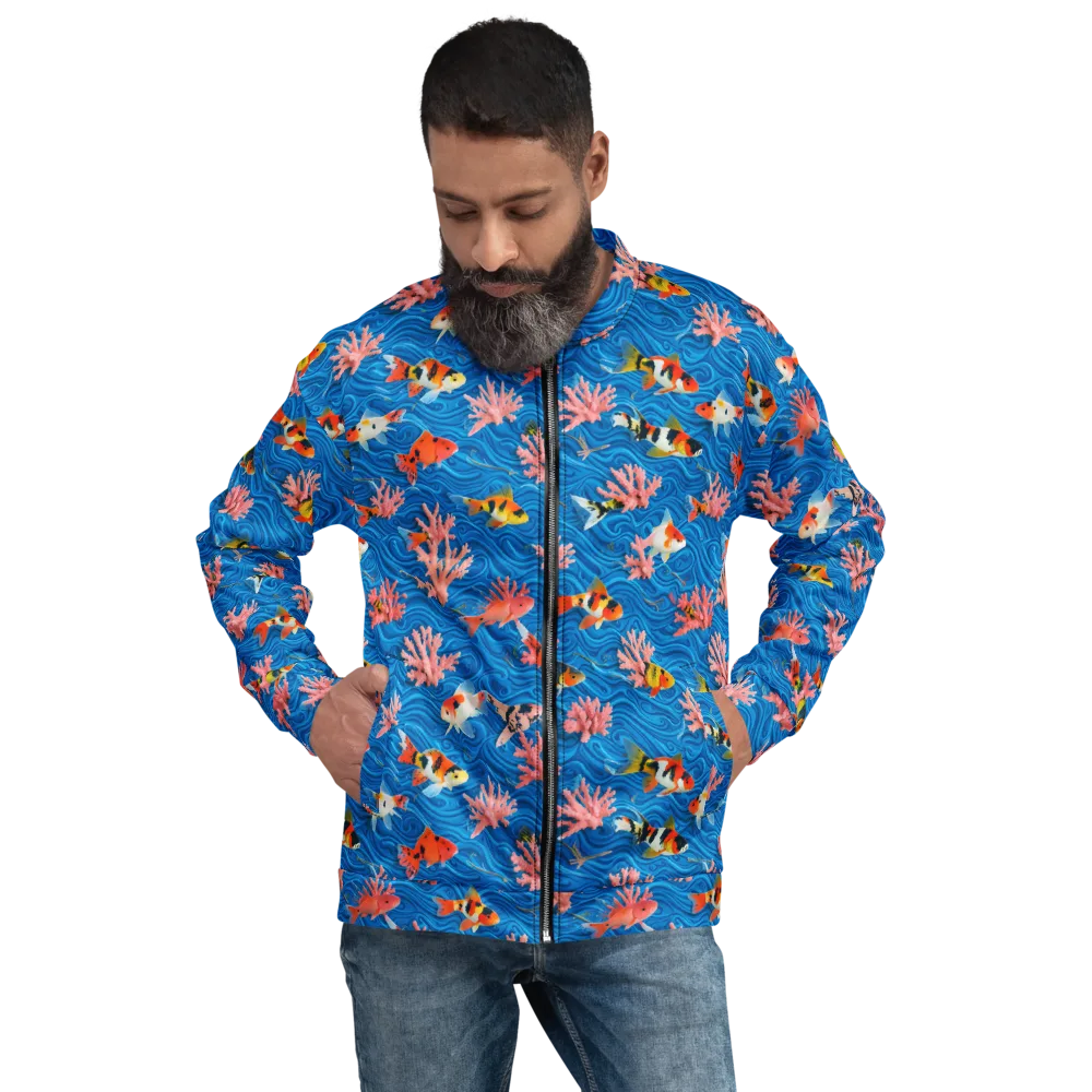 Neon Reef on Bomber Jacket — Front