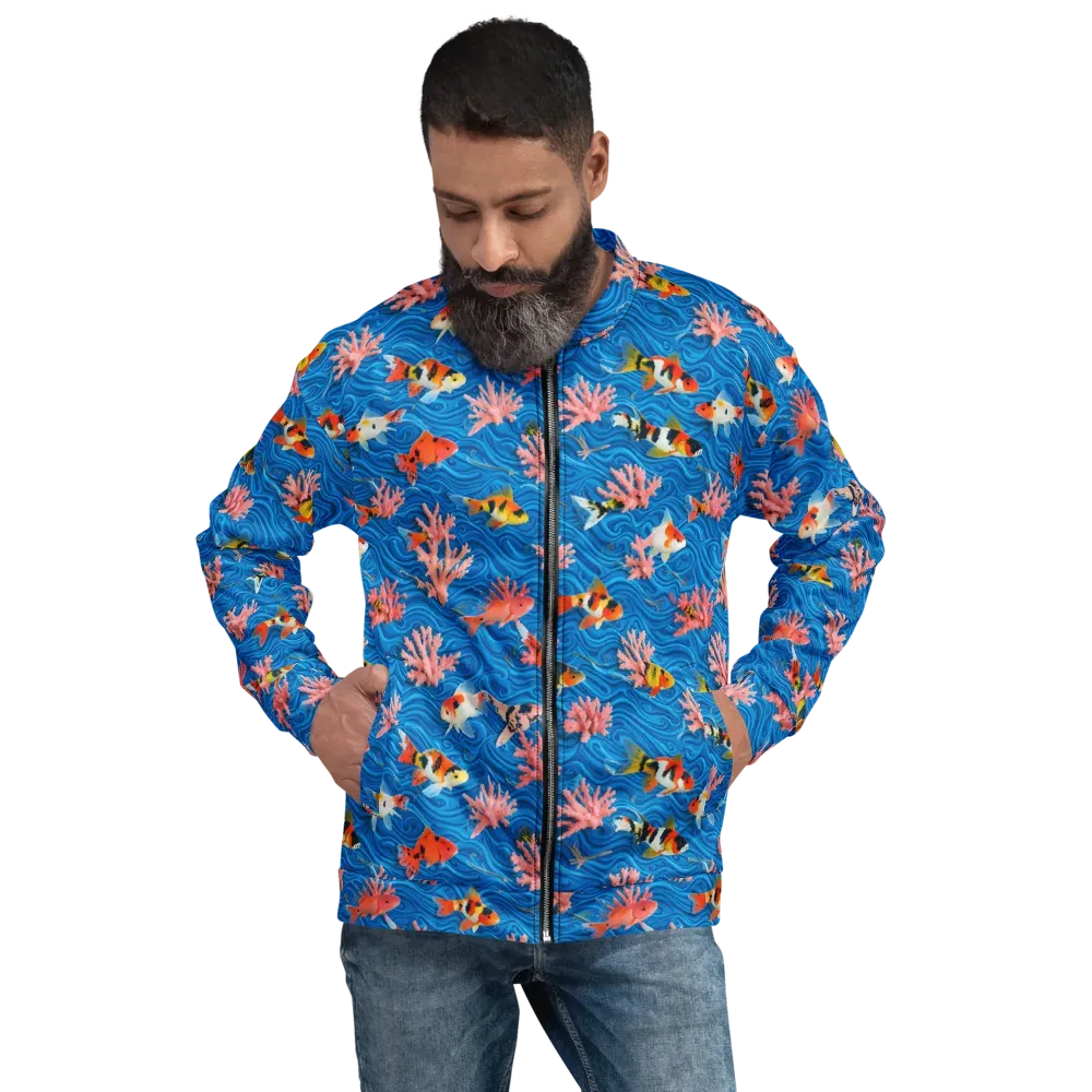 Neon Reef on Bomber Jacket — Front