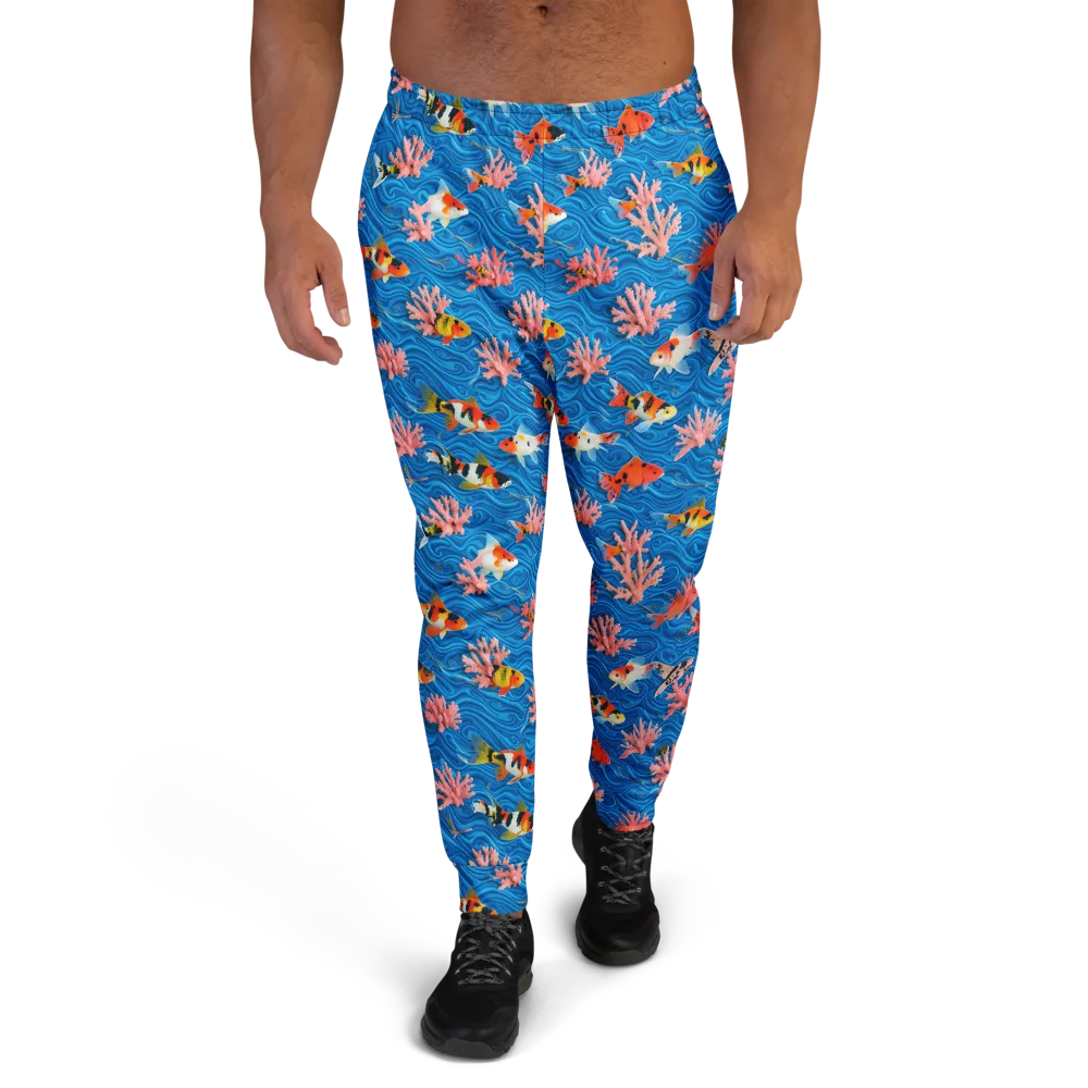 Neon Reef on Men's Joggers — Front