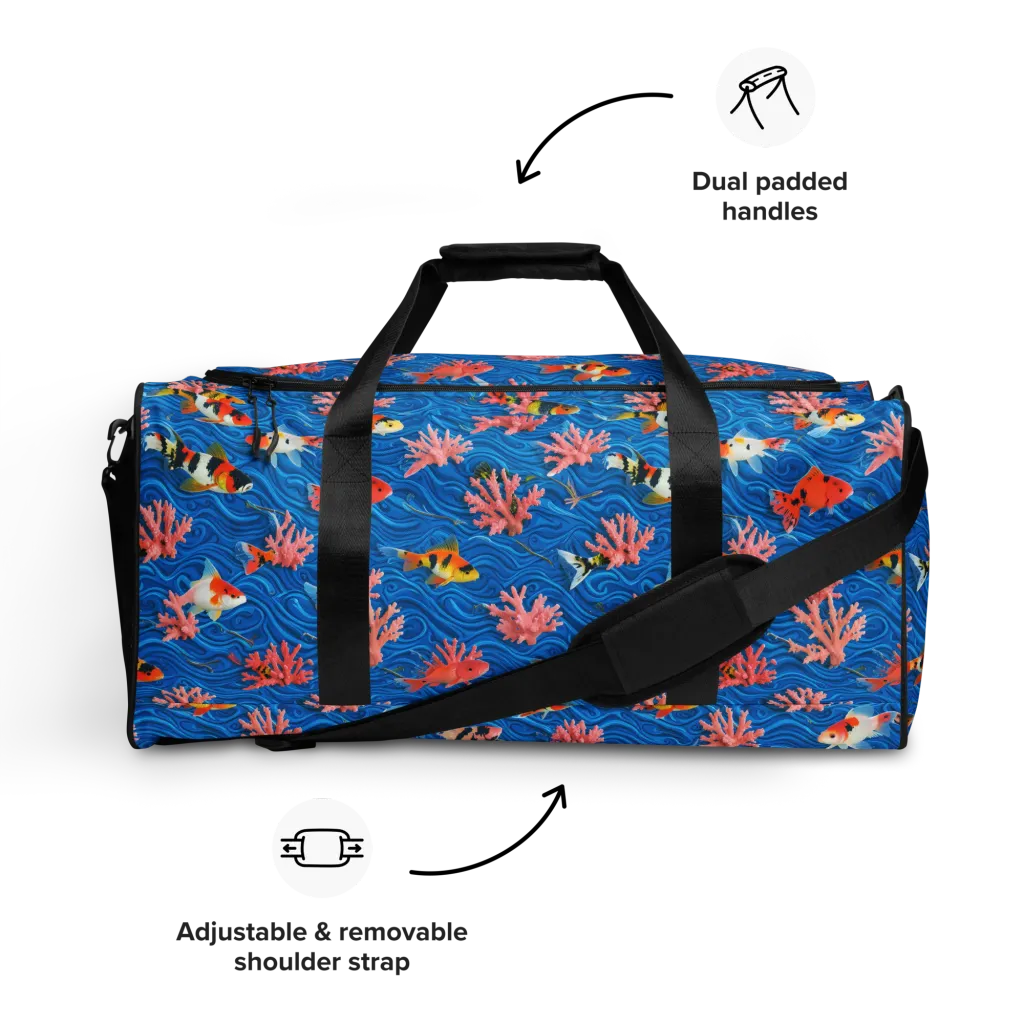 Neon Reef on Duffle Bag — Front