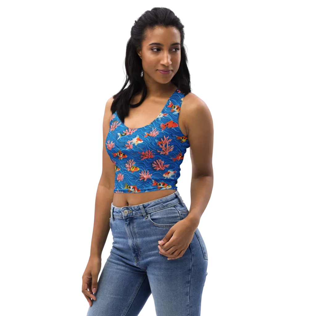 Neon Reef on Crop Top — Left Front