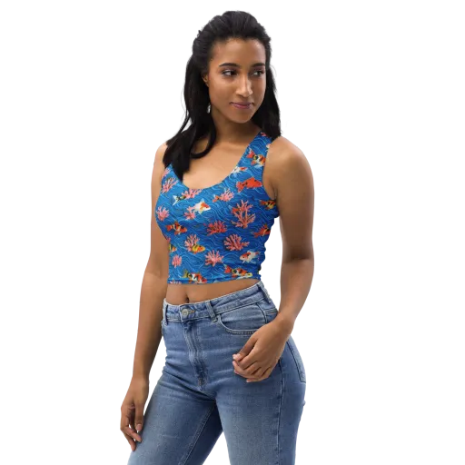 Neon Reef on a Crop Top