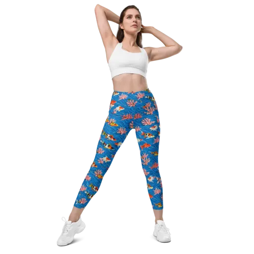 Neon Reef on a Leggings with Pockets