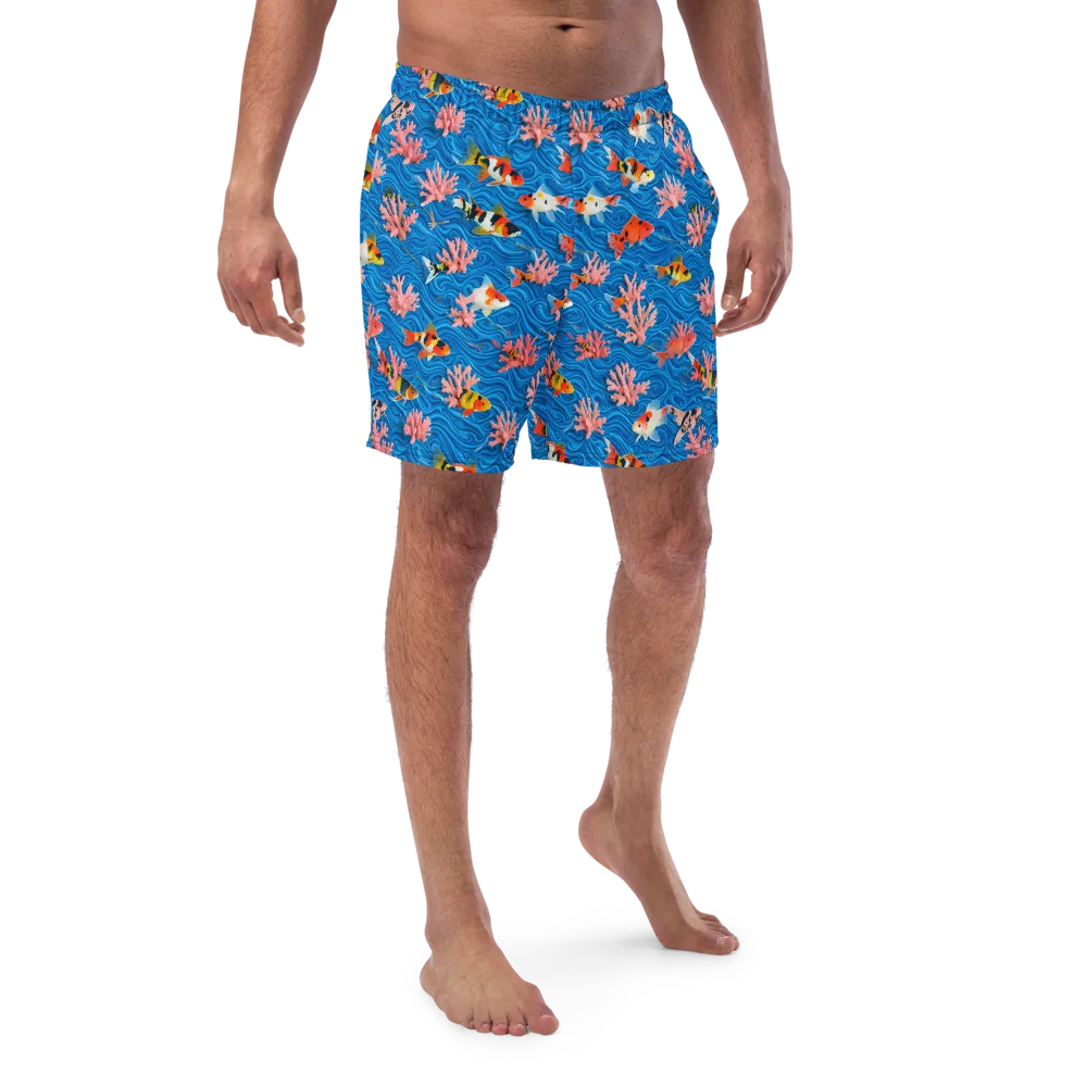 Neon Reef on Swim Trunks — Front