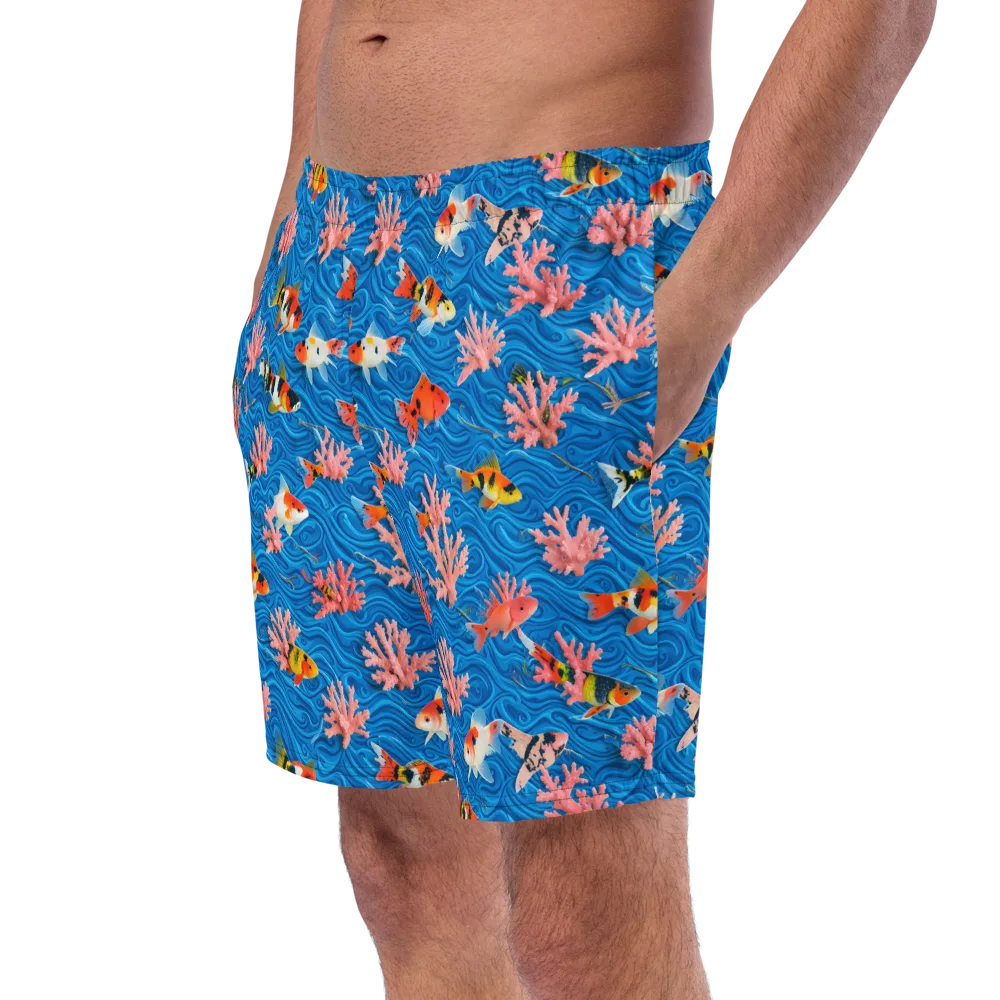 Neon Reef on Swim Trunks — Left Front