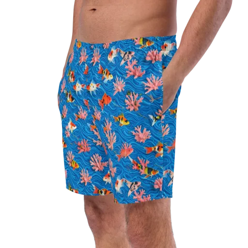 Neon Reef on a Swim Trunks