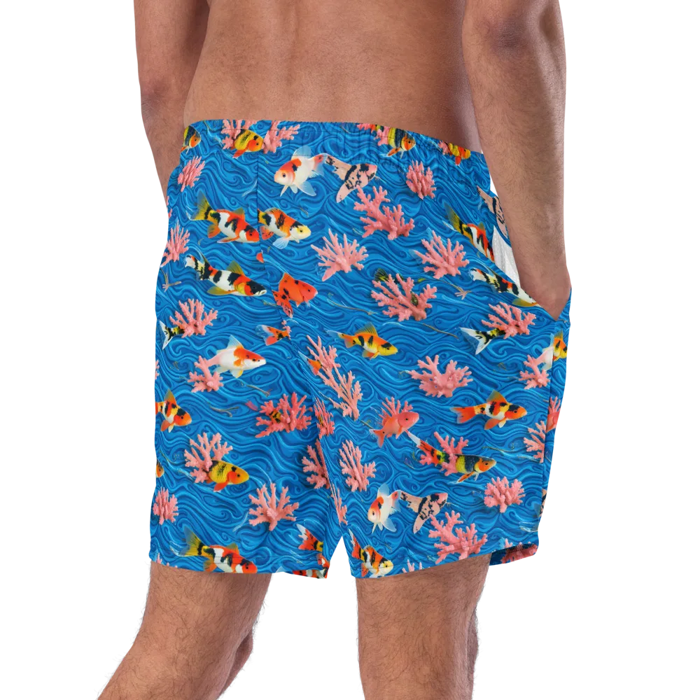 Neon Reef on Swim Trunks — Right Back