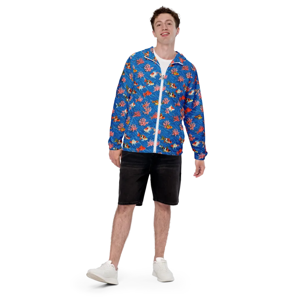 Neon Reef on Men's Windbreaker — Front