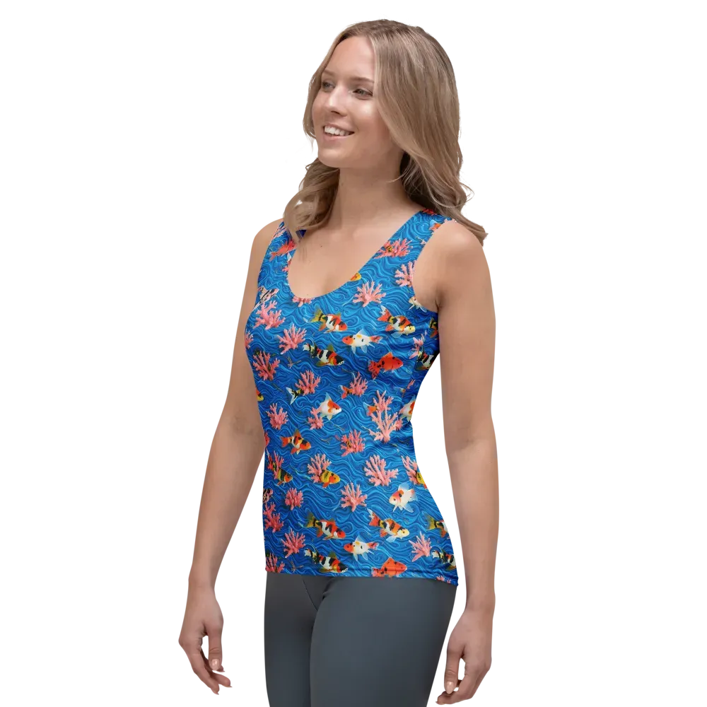 Neon Reef on Women's Tank Top — Left Front