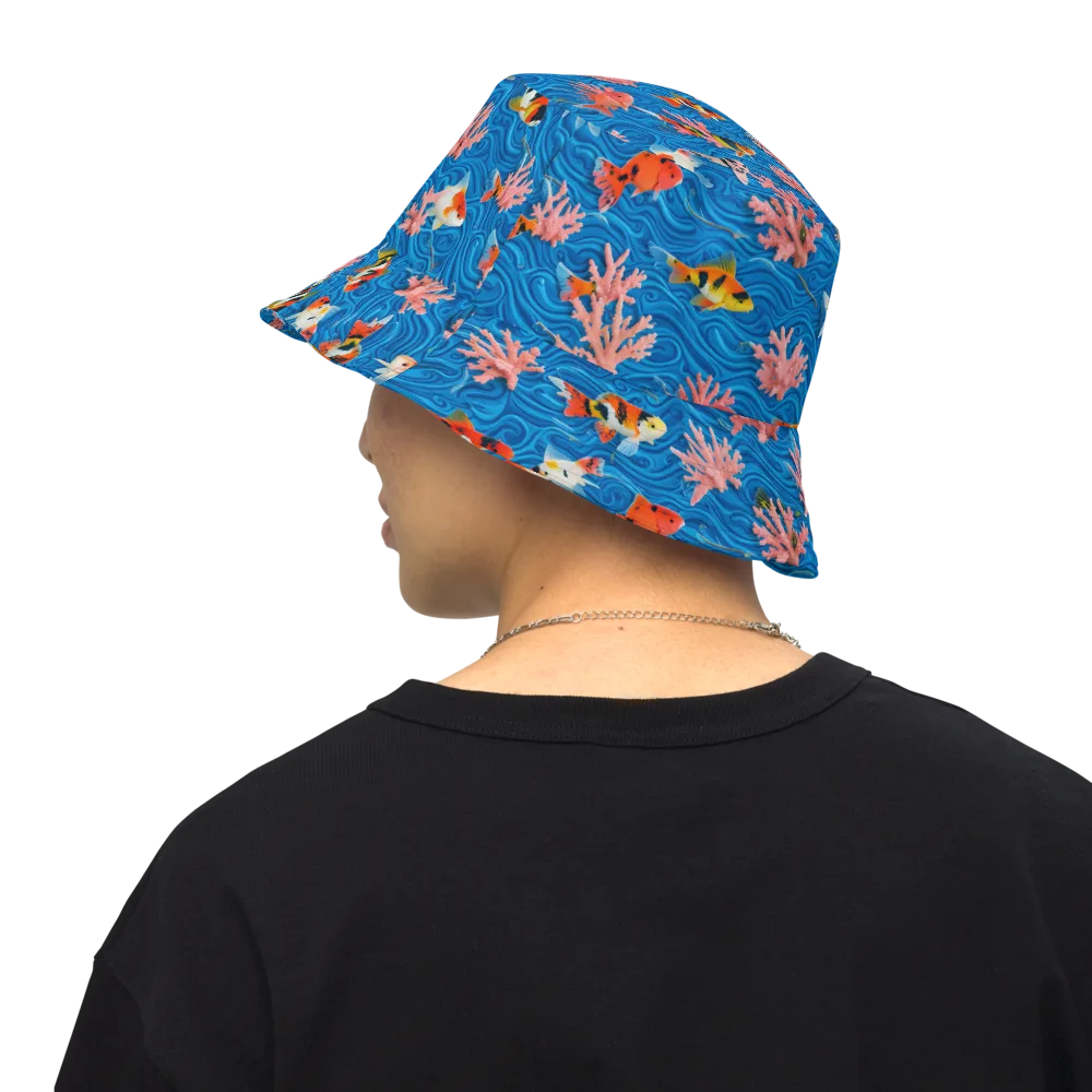 Neon Reef on Reversible Bucket Hat — Back Inside