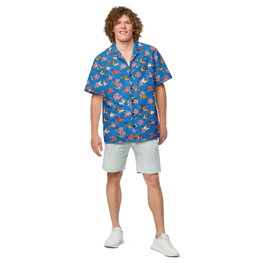 Neon Reef on Button Shirt — Front