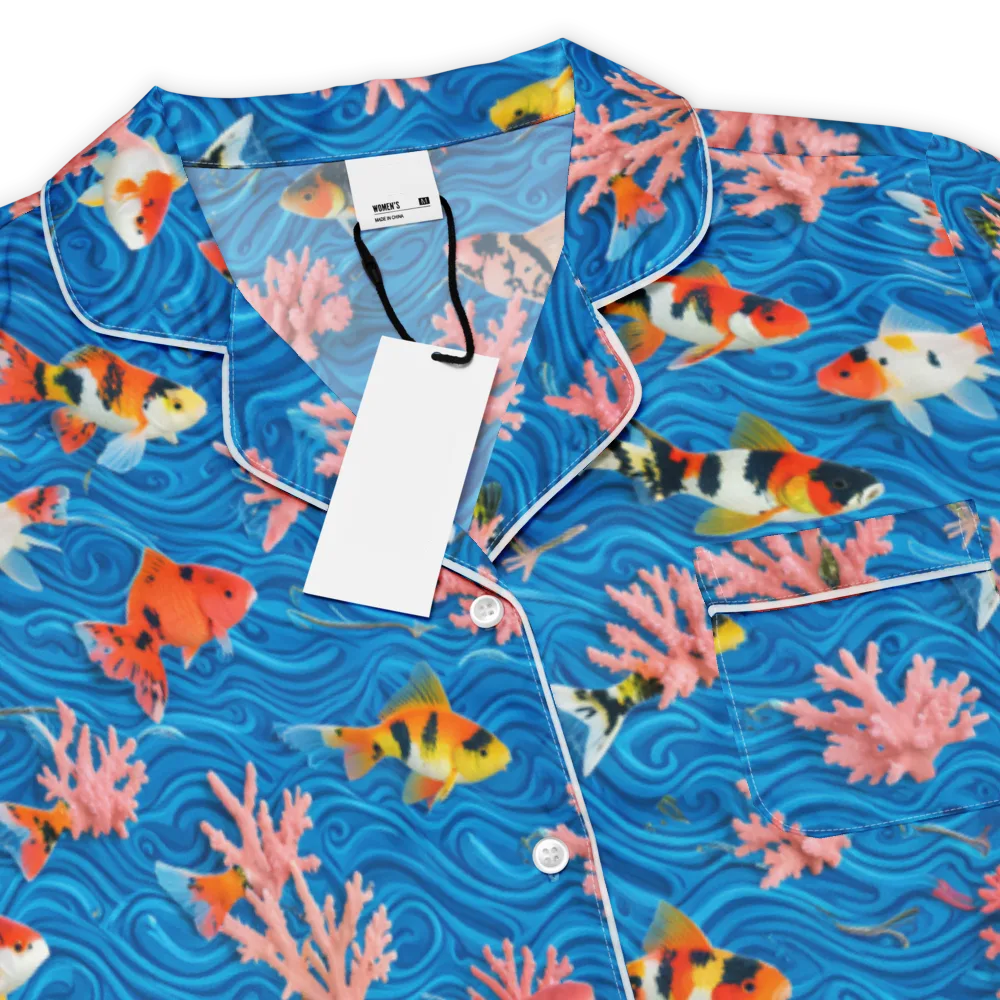 Neon Reef on Women's Short Sleeve Pajama Top — Product details