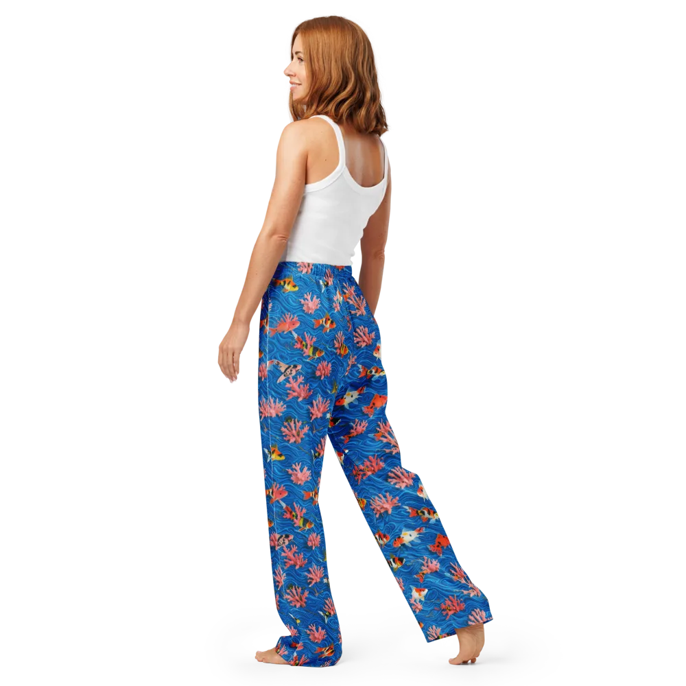 Neon Reef on Women's Pajama Pants — Back