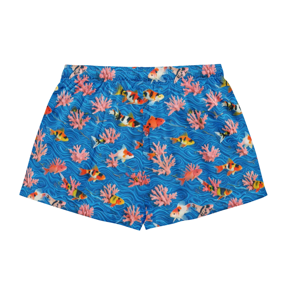 Neon Reef on Women's Pajama Shorts — Back
