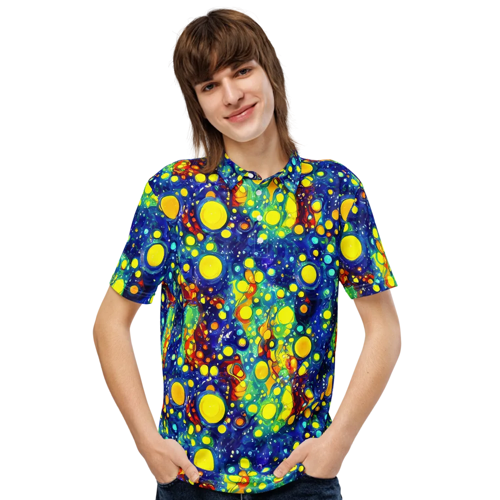 Midnight Bubbles on Men's Slim Fit Polo Shirt — Front