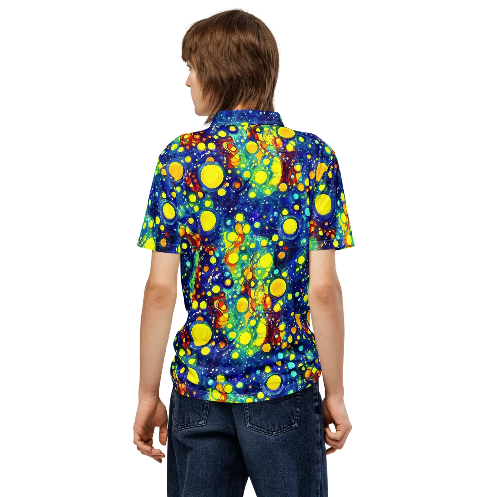 Midnight Bubbles on Men's Slim Fit Polo Shirt — Back