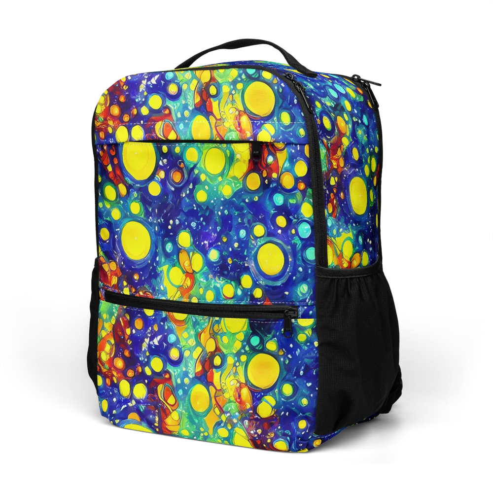 Midnight Bubbles on Utility Backpack — Left Front