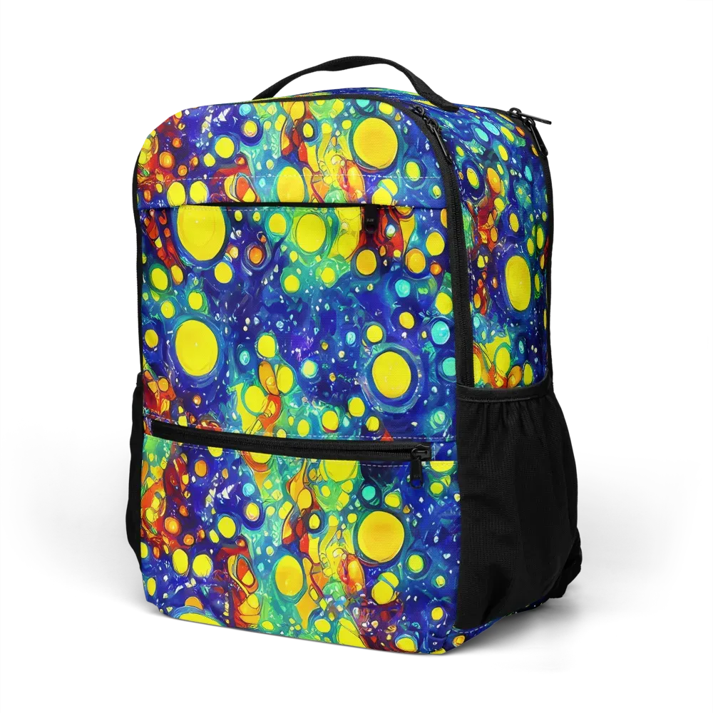 Midnight Bubbles on Utility Backpack — Left Front