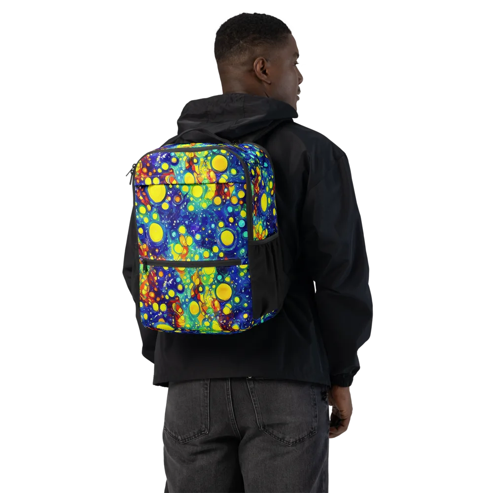 Midnight Bubbles on Utility Backpack — Back
