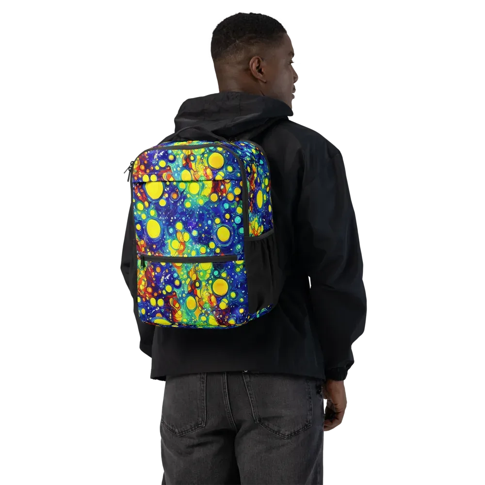 Midnight Bubbles on Utility Backpack — Back