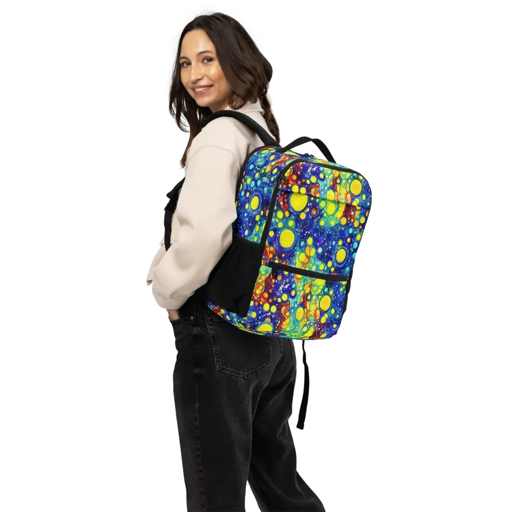 Midnight Bubbles on Utility Backpack — Back