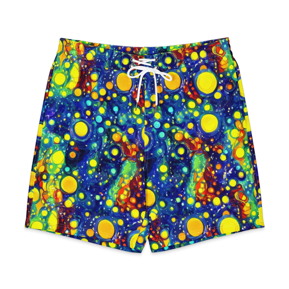 Midnight Bubbles on Men's Board Shorts — Front