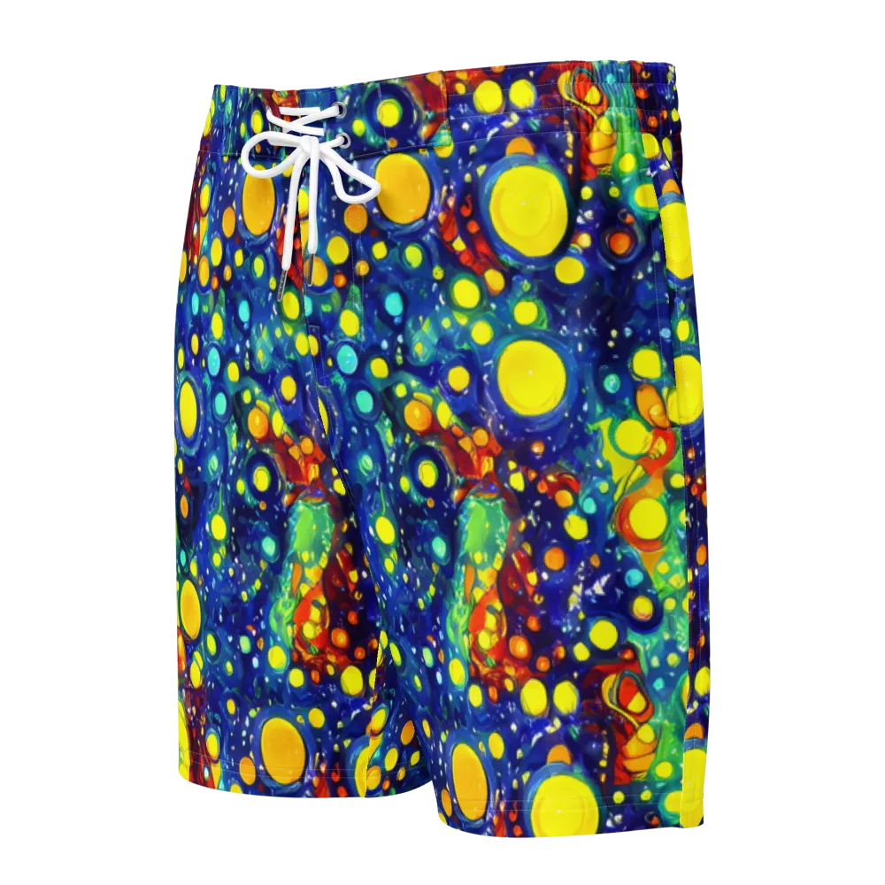 Midnight Bubbles on Men's Board Shorts — Front