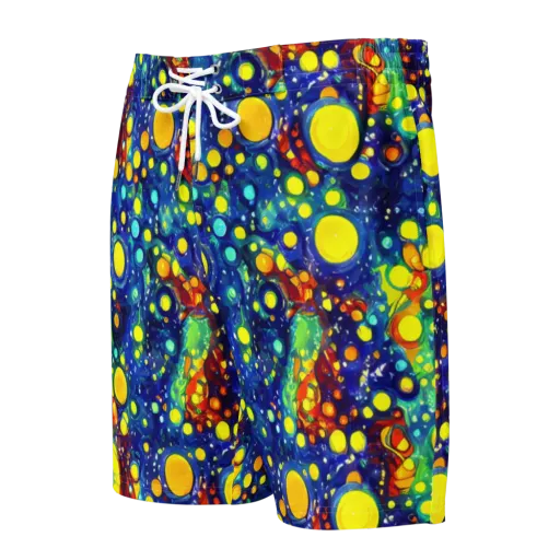 Midnight Bubbles on a Men's Board Shorts