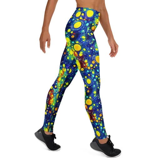 Midnight Bubbles on a Yoga Leggings