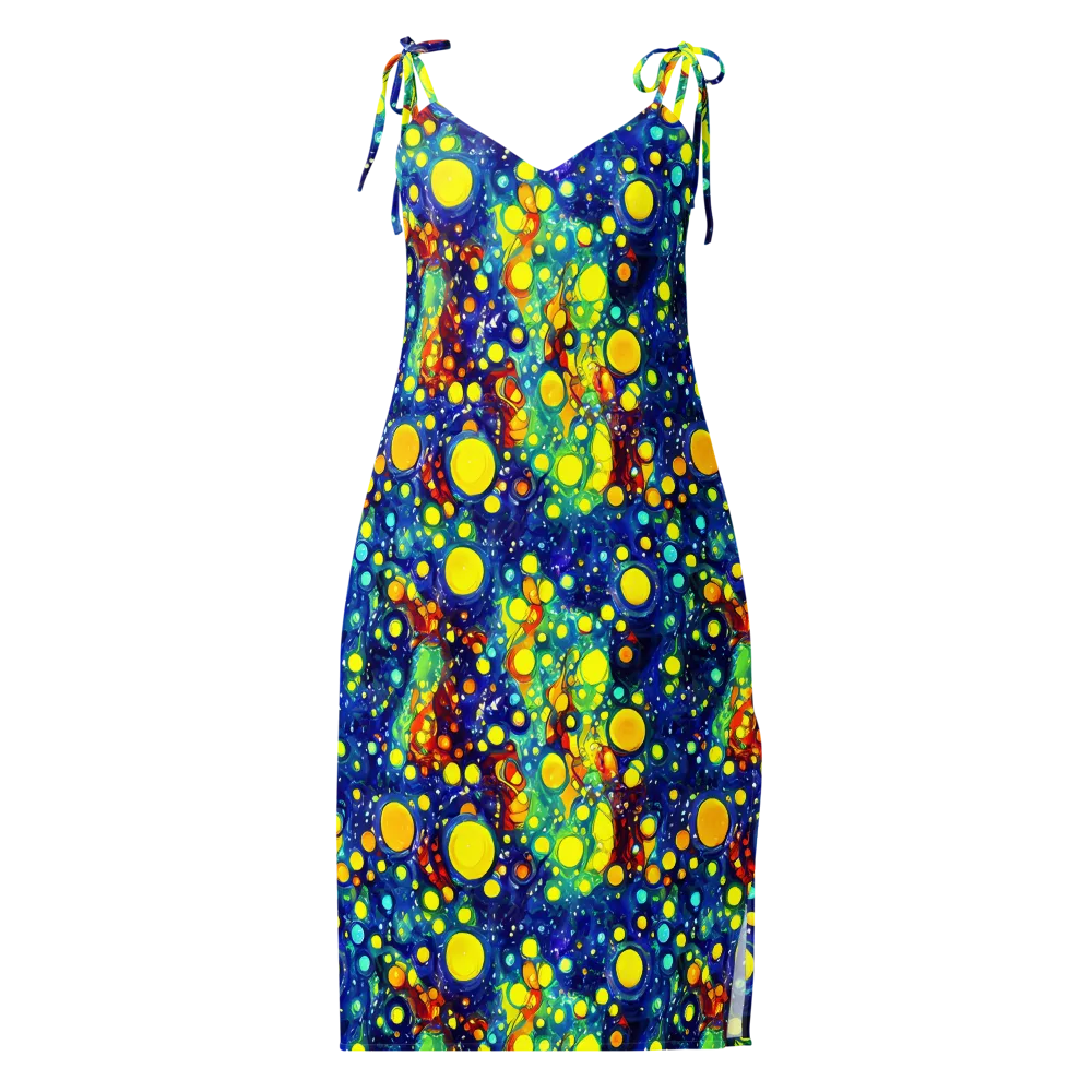 Midnight Bubbles on Slip Dress — Front