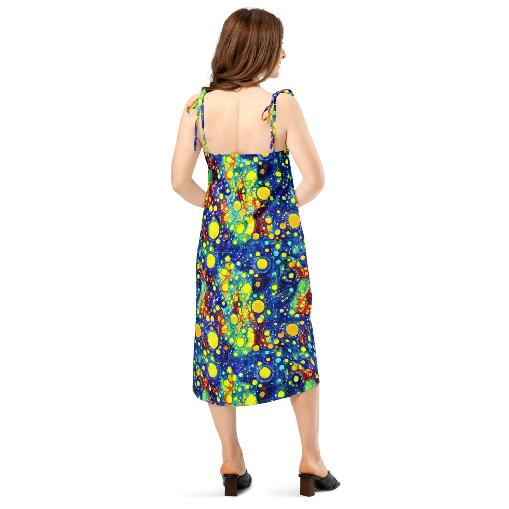 Midnight Bubbles on Slip Dress — Back