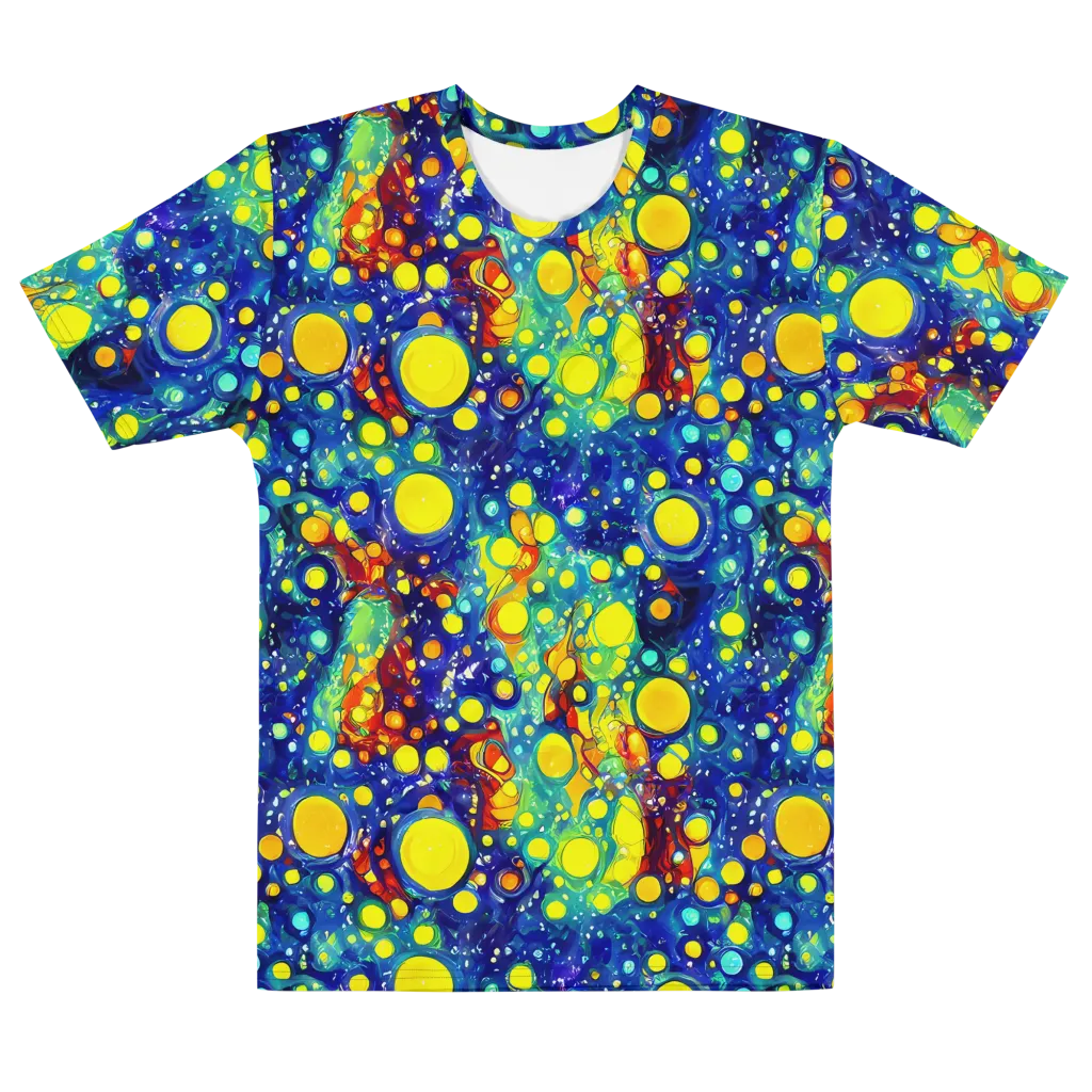 Midnight Bubbles on Men's Cotton Crew Neck T-Shirt — Front