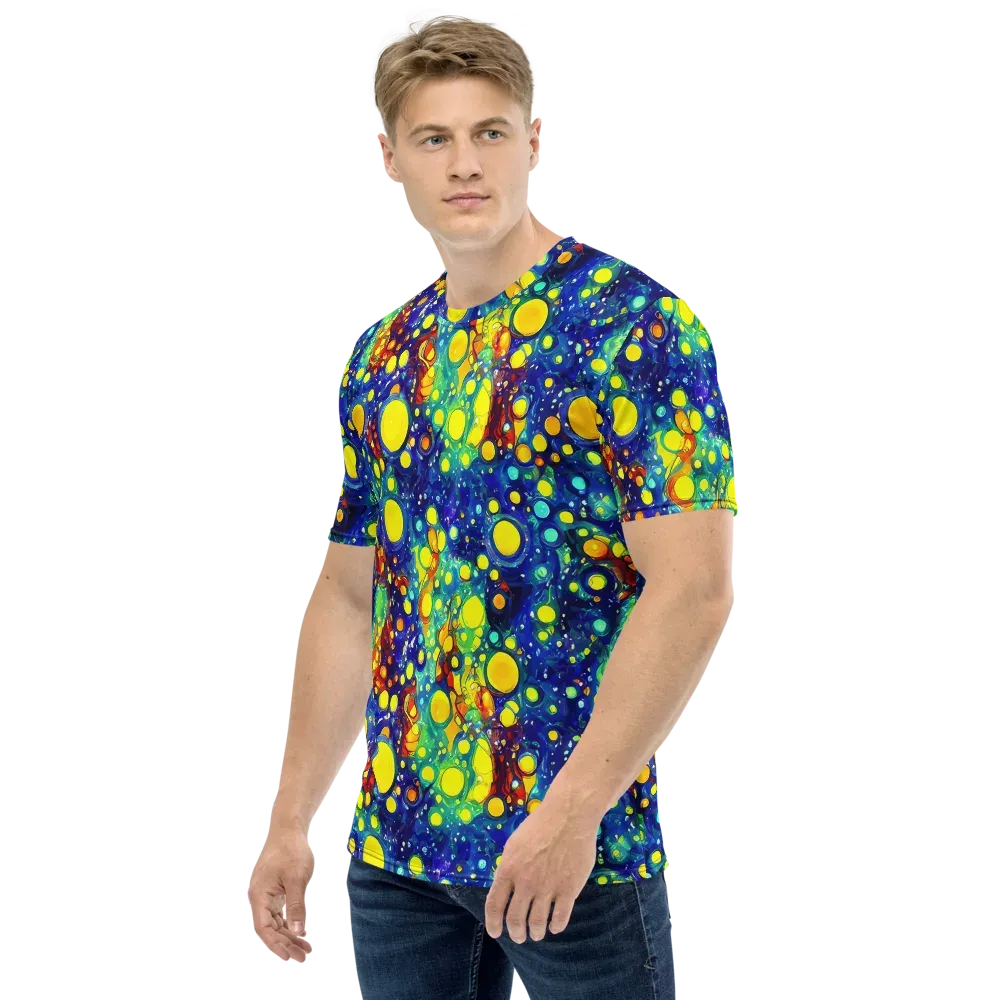 Midnight Bubbles on Men's Crew Neck T-Shirt — Left