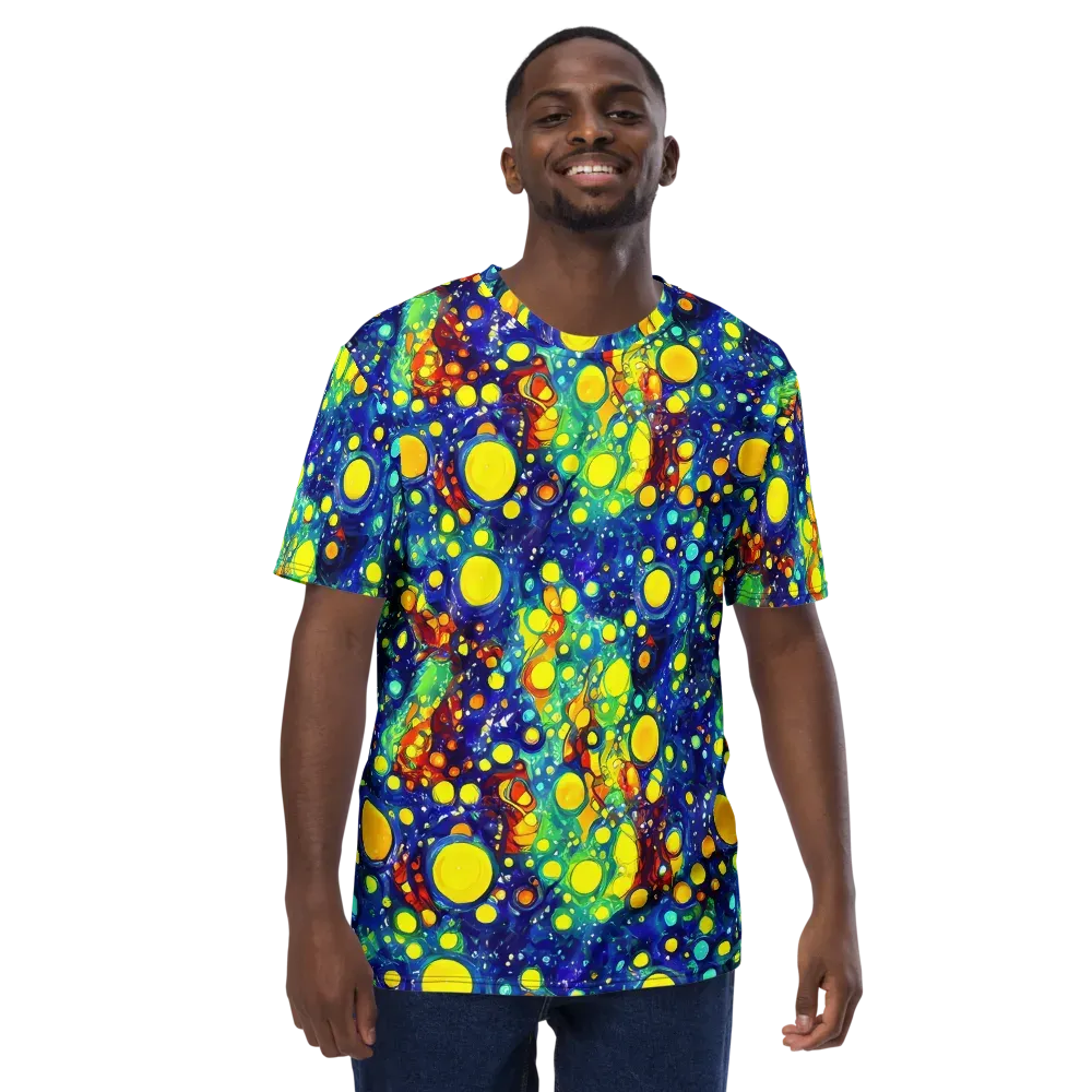 Midnight Bubbles on Men's Crew Neck T-Shirt — Front