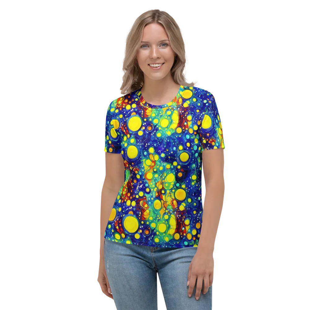 Midnight Bubbles on Women's Crew Neck T-Shirt — Front