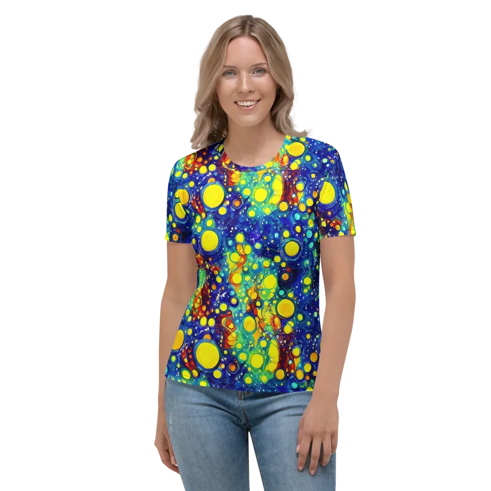 Midnight Bubbles on Women's Crew Neck T-Shirt — Front