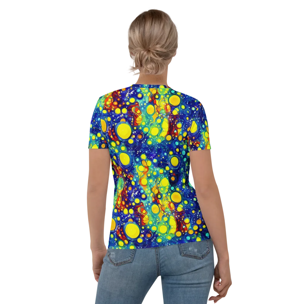 Midnight Bubbles on Women's Crew Neck T-Shirt — Back