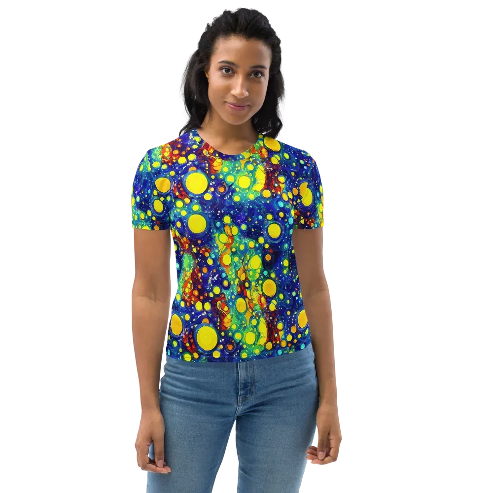 Midnight Bubbles on Women's Crew Neck T-Shirt — Front