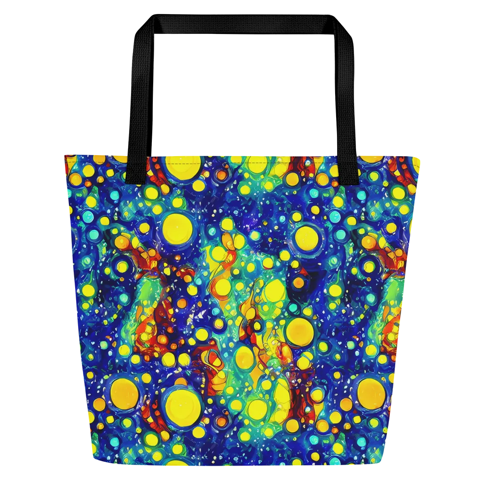 Midnight Bubbles on Large Tote Bag W/ Pocket — Front
