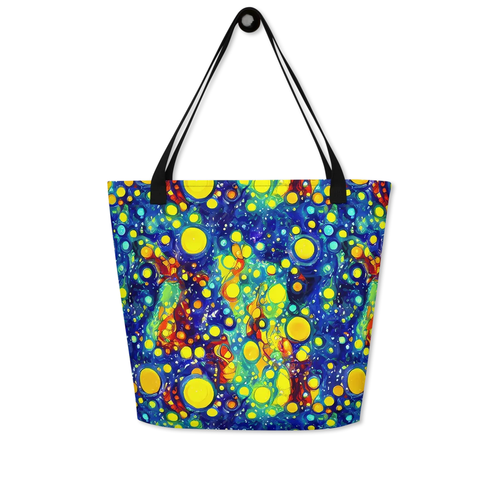 Midnight Bubbles on Large Tote Bag W/ Pocket — Front