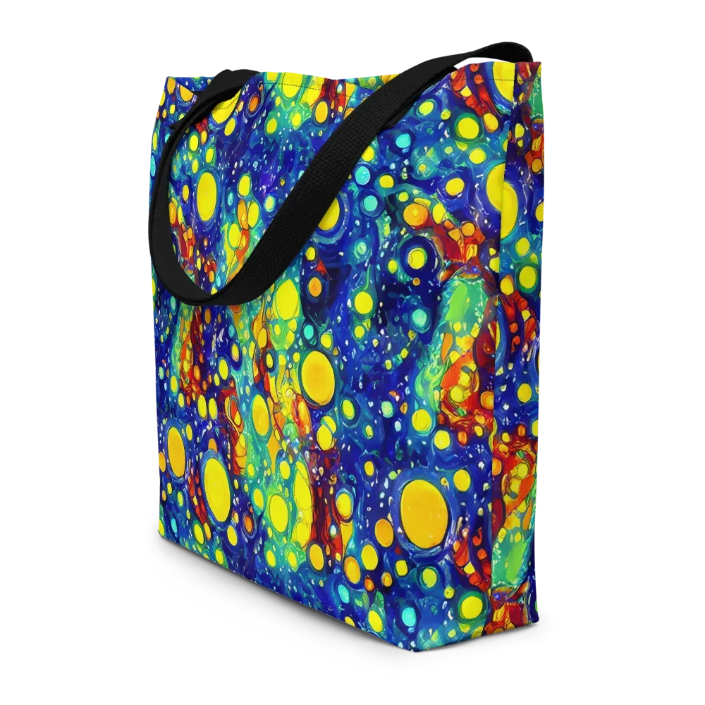 Midnight Bubbles on Large Tote Bag W/ Pocket — Front