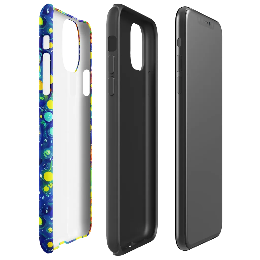 Midnight Bubbles on Tough Case for iPhone® — Right