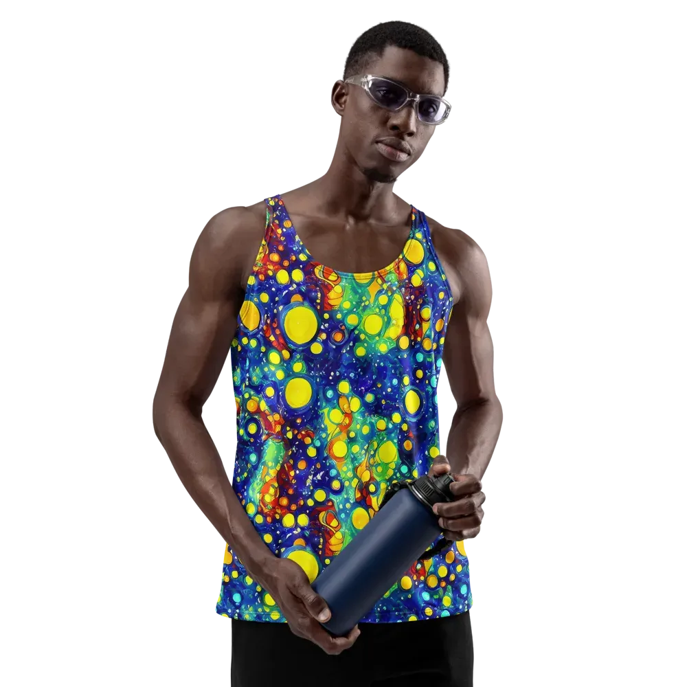 Midnight Bubbles on Men's Tank Top — Front