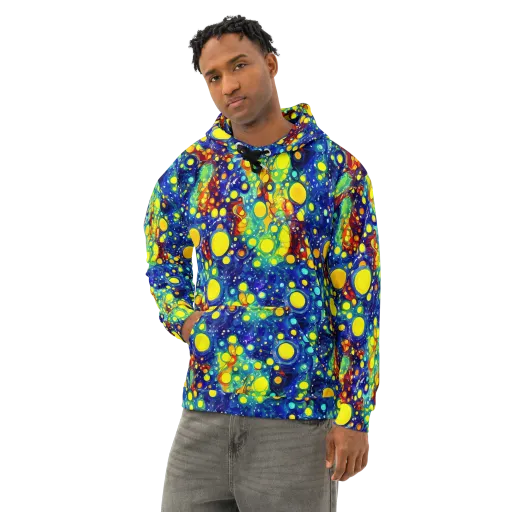 Midnight Bubbles on a Cotton Hoodie