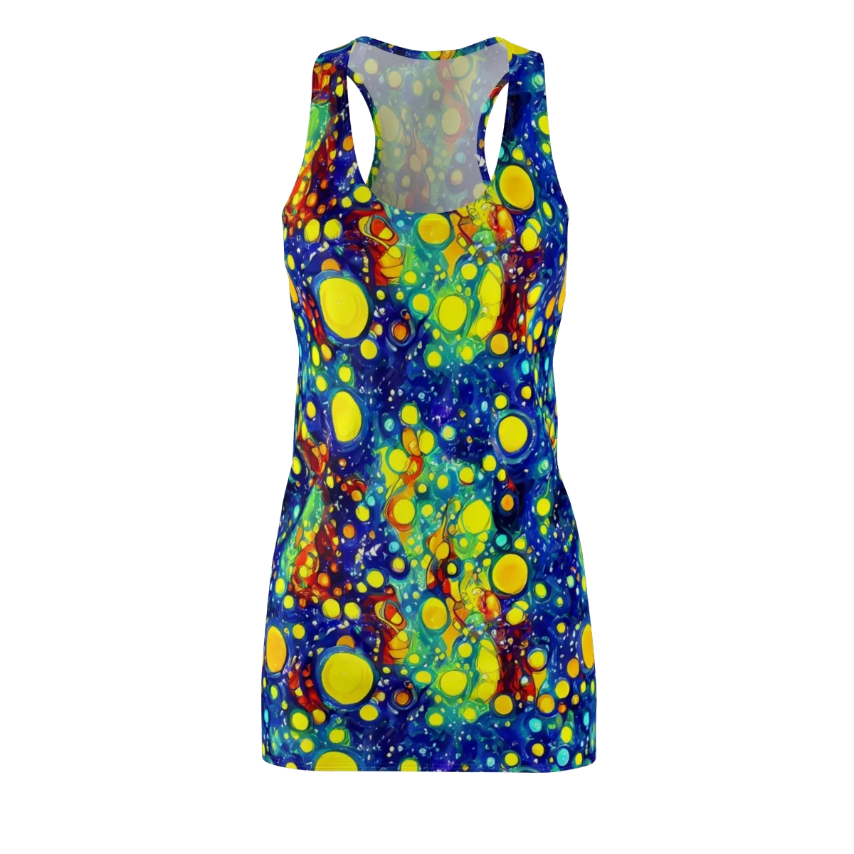 Midnight Bubbles on Racerback Dress — Front