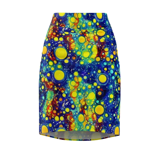 Midnight Bubbles on a Pencil Skirt