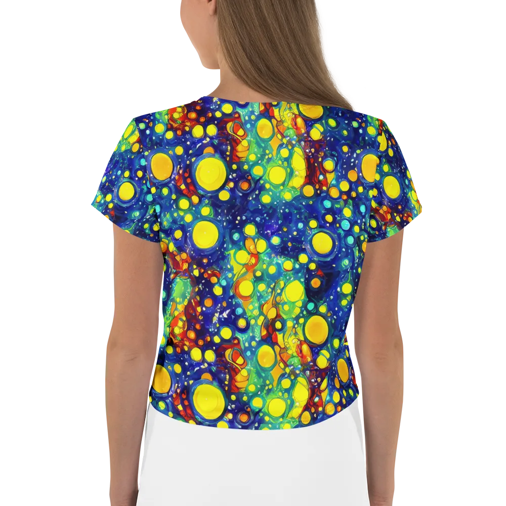 Midnight Bubbles on Crop Tee — Back
